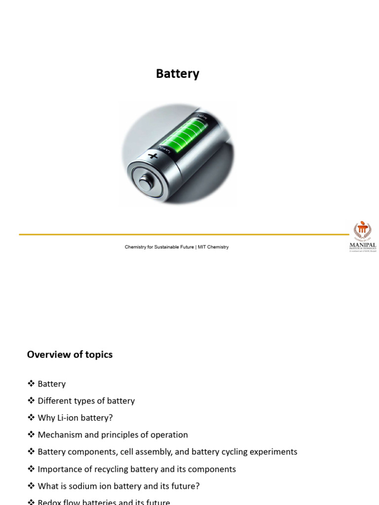 Battery | PDF | Lithium Ion Battery | Redox