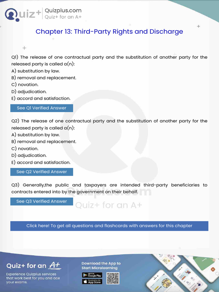 The Release of One Contractual Party and the Substitution of Another ...