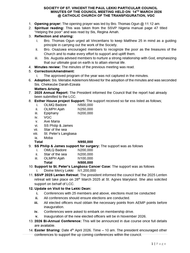 Minutes - March 2026 Meeting | PDF