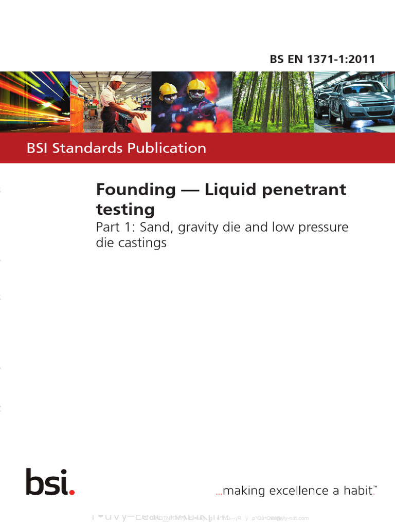 EN-1371-1-2011-Founding-Liquid penetrant | PDF | Nondestructive Testing ...
