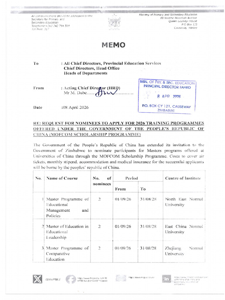 Mofcom Scholarhips | PDF