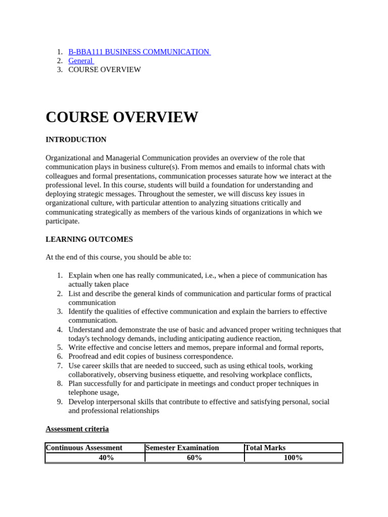 BUSINESS COMMUNICATION MODULE | PDF | Communication | Marketing