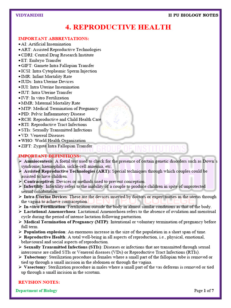 4. Reproductive Health | PDF