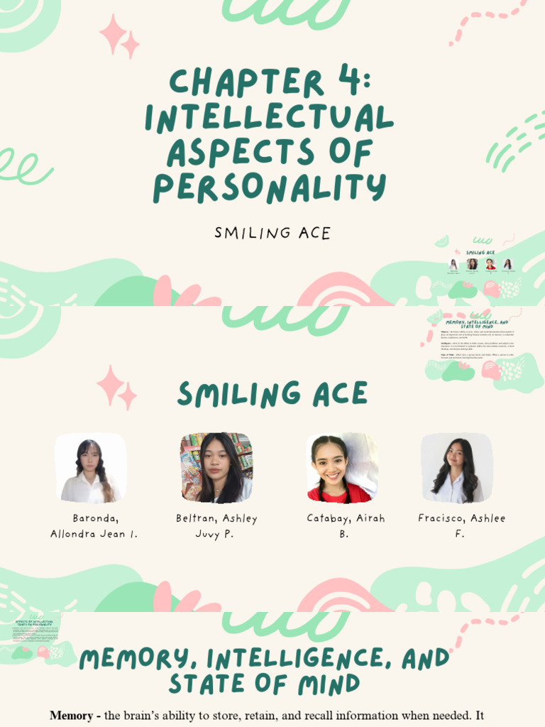 Smilling Ace Chapter 4 Intellectual Aspects of Personality | PDF | Mind ...
