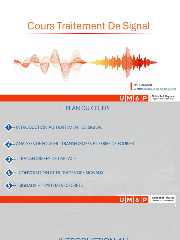 Cours Traitement de Signal | PDF | Fréquence | Échantillonnage (signal)