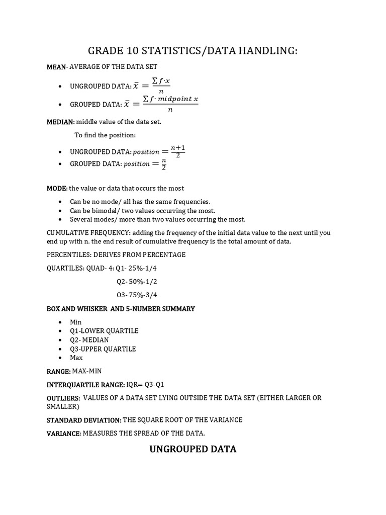 6_grade 10 Statistics | PDF
