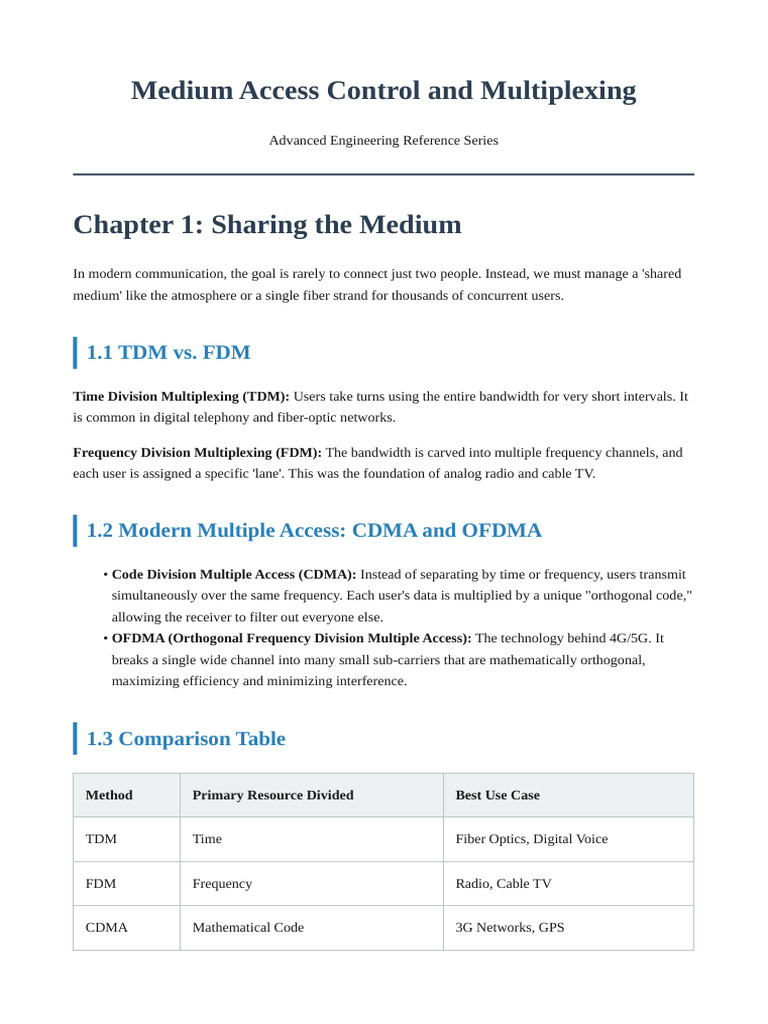 Doc8 Multiplexing and Multiple Access | PDF | Multiplexing | Channel ...