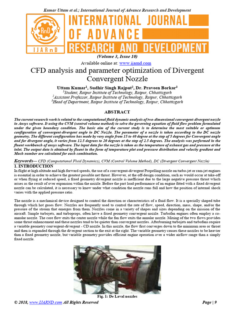 CFD Analysis and Parameter Optimization of Divergent Convergent Nozzle ...