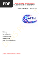 Milestone 1 Computer Project 2026 | PDF | Databases | Internet Service ...