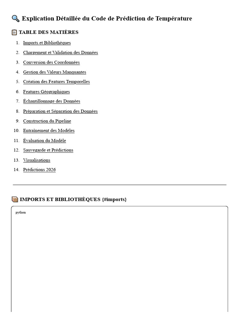 Explication Détaillée Du Code Temperature Prediction | PDF ...
