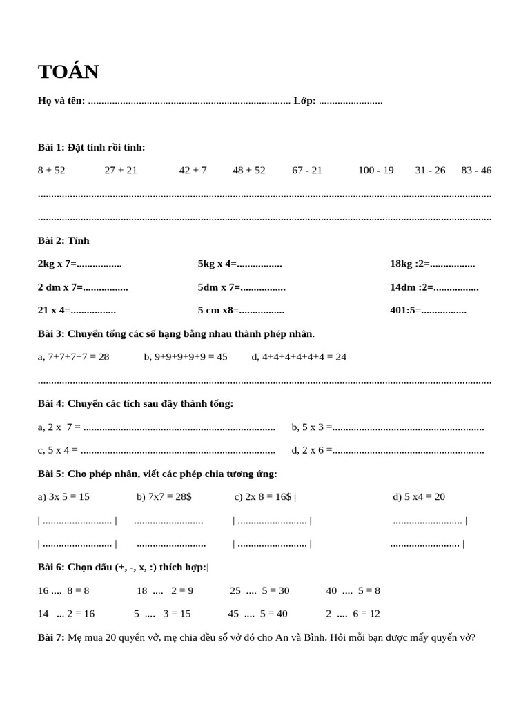 TOÁN | PDF