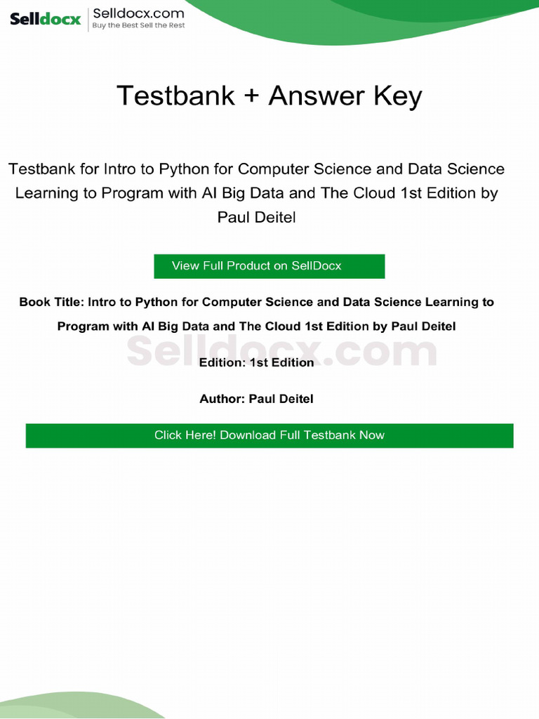 Intro to Python for Computer Science and Data Science Learning to ...