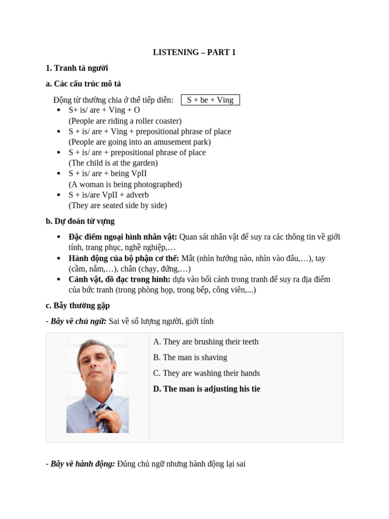 Listening Part 1 | PDF