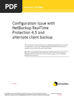 Configuration Issue With Netbackup Realtime Protection 4.5 and Alternate Client Backup