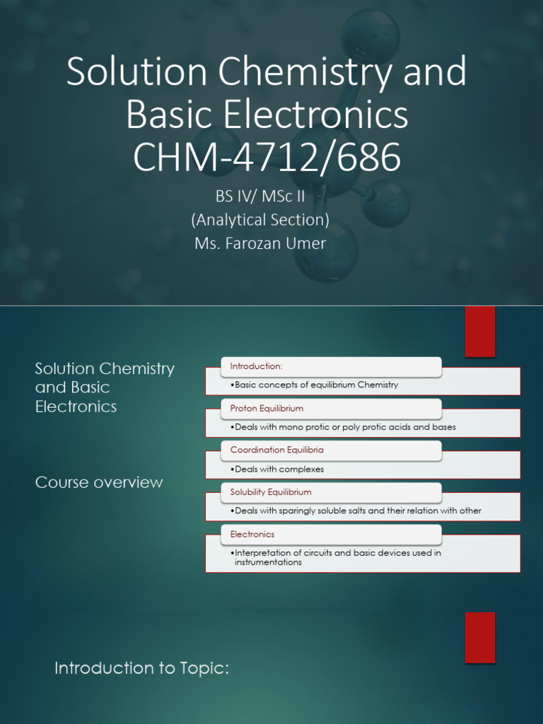 SCBE Lec1(Introduction) | PDF | Chemical Equilibrium | Solvation