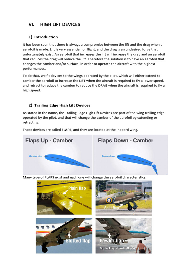 06 High Lift Devices | PDF | Flap (Aeronautics) | Lift (Force)
