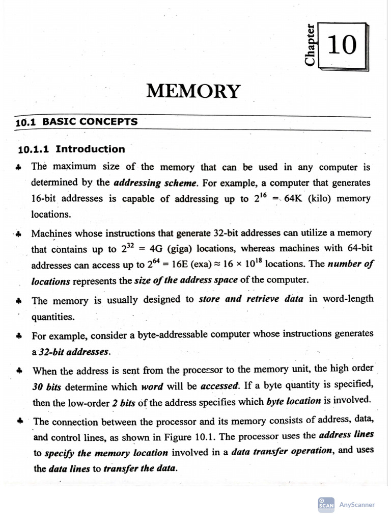 Unit-5 Memory and IO | PDF