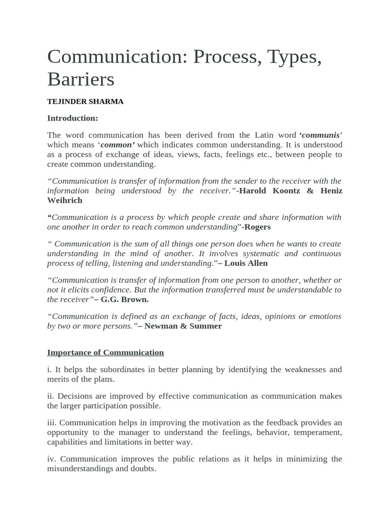 Communication | PDF
