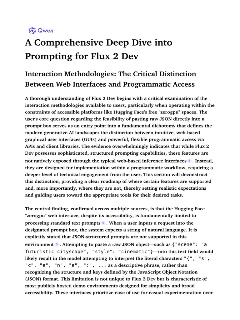 A Comprehensive Deep Dive into Prompting for Flux 2 Dev | PDF | Json ...