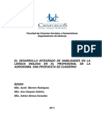 El Desarrollo Integrado de Habilidades en La Lengua Inglesa en El Profesional de La Agronomía. Una Propuesta de Cuaderno