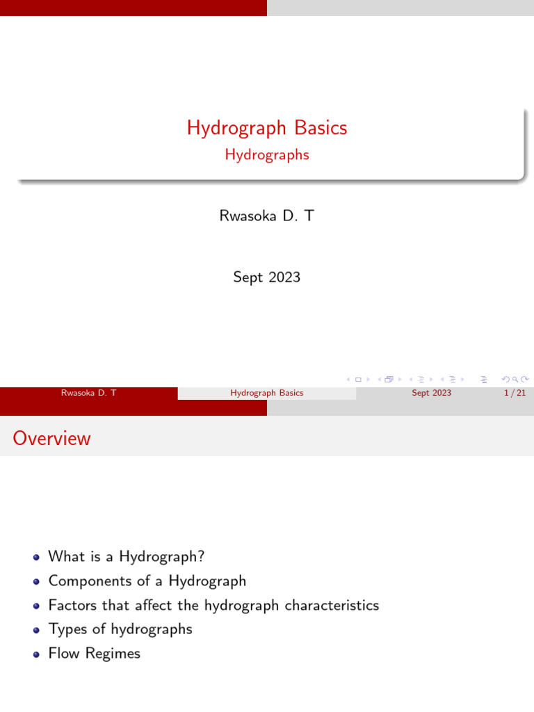 Hydrographs_01_Hydrographs | PDF | Discharge (Hydrology) | Drainage Basin