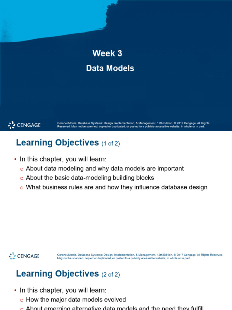 Week 3 - Data Models | PDF | Databases | Relational Model