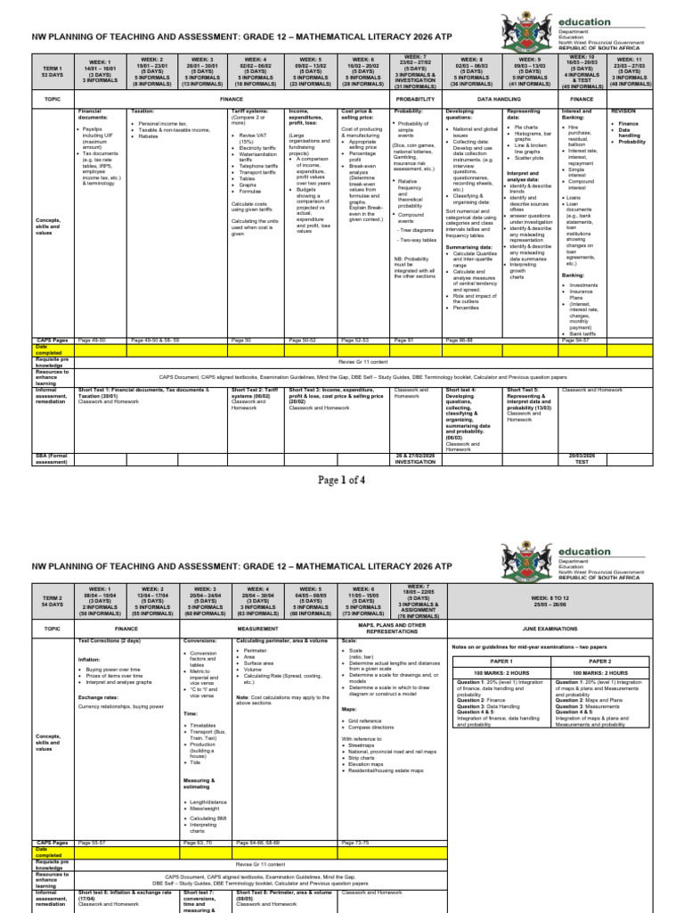 NW 2026 Mlit Grade 12 Atp | PDF | Taxes | Interest