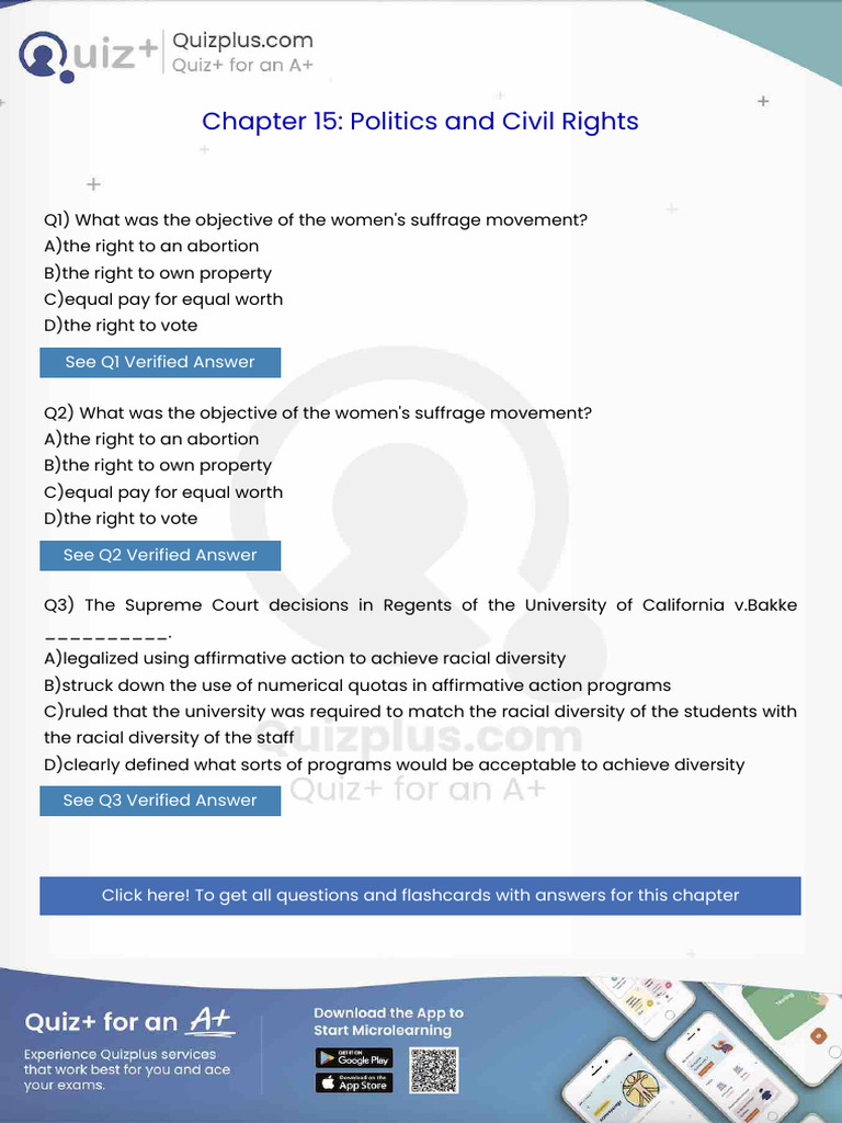 What Was the Objective of the Womens Suffrage Movement | PDF ...