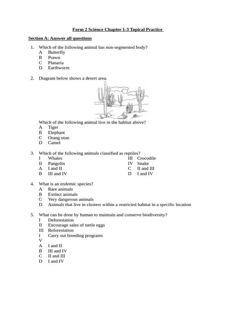 Form 2 Science Topical Practice | PDF | Small Intestine | Foods