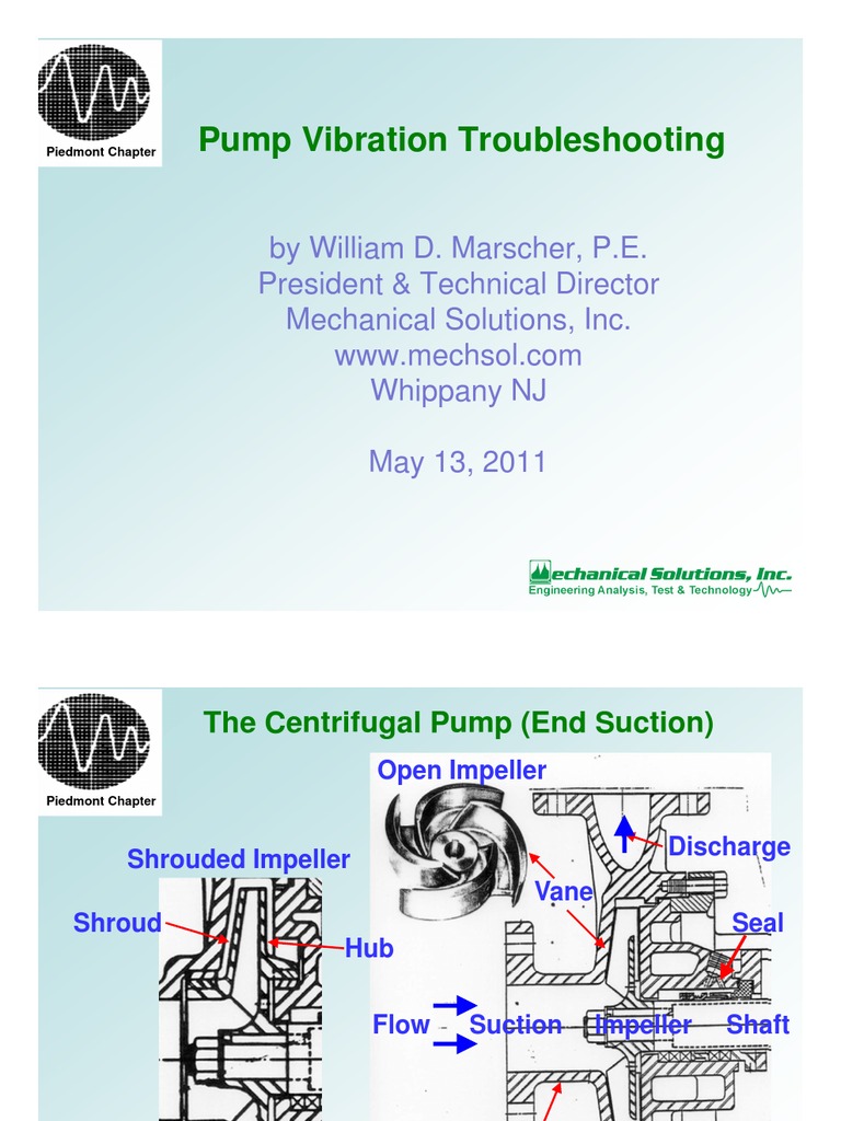 Pump Vibration Troubleshooting 0511 PDF Bearing (Mechanical) Pump