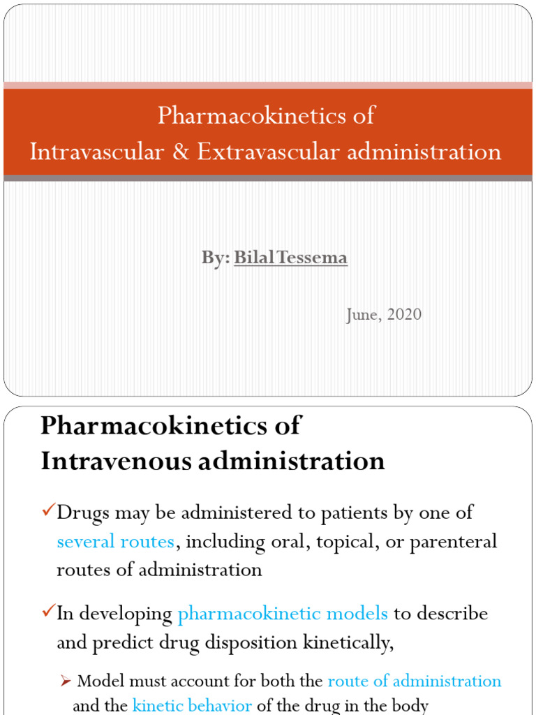 Pharmacokinetics of IV bolus injection | PDF | Intravenous Therapy ...