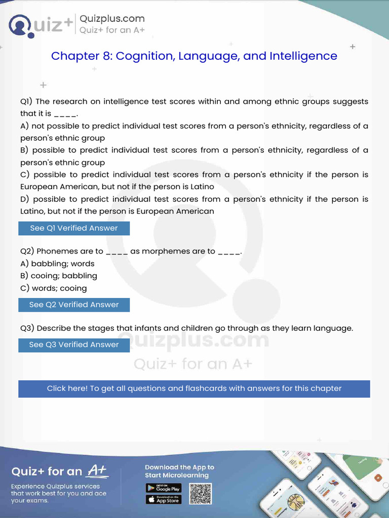 The Research on Intelligence Test Scores Within and Among Ethnic Groups ...