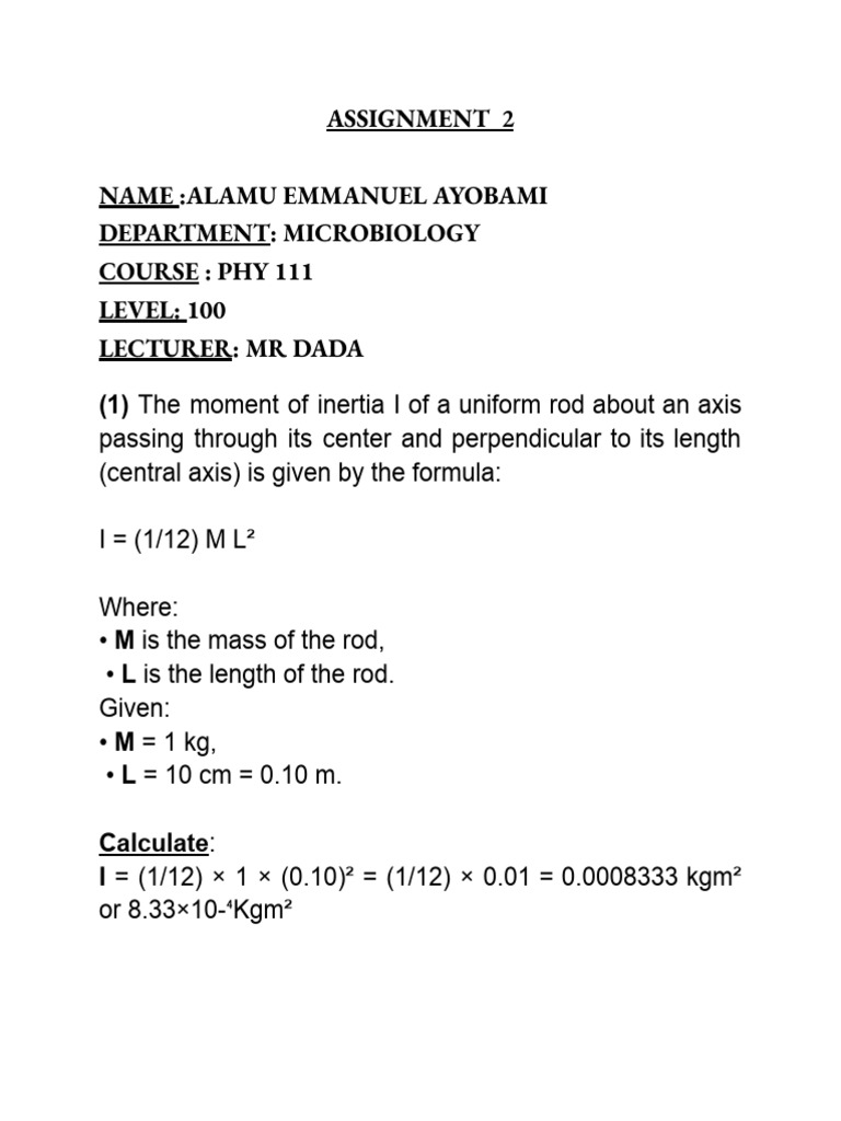 Alamu Emmanuel Ayobami | PDF