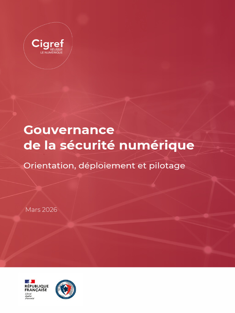 Rapport Gouvernance de La Securite Numerique Cigref Mars 2026 | PDF ...