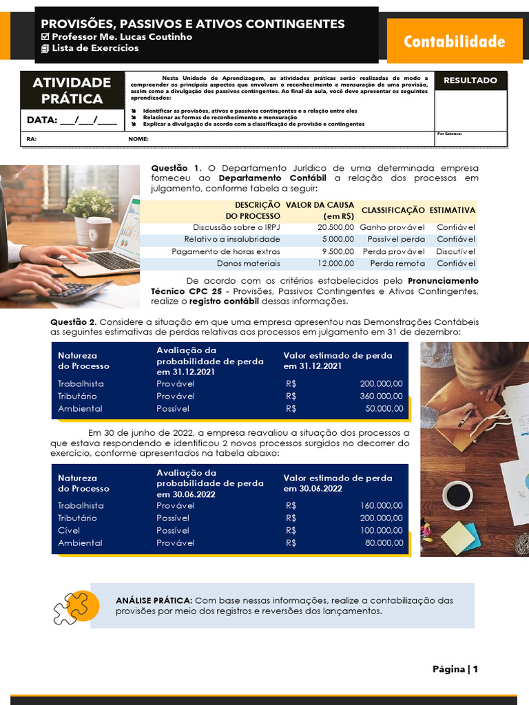 Prática 01 | PDF | Contabilidade