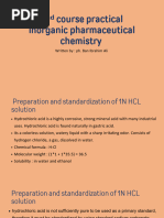 Preparation and Standardization of 1N HCl | PDF | Titration | Chemistry