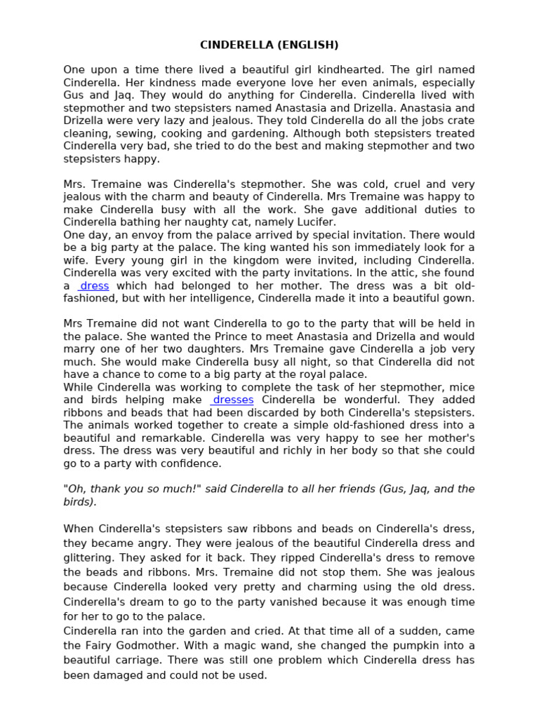 Cinderella | PDF | Films Based On Cinderella | Grimms' Fairy Tales