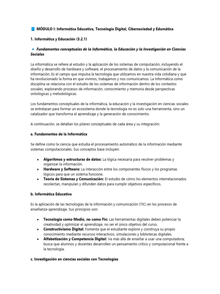 Módulo 1 - Informatica - Teoria | PDF | Hardware de la computadora ...