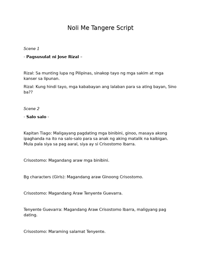 Noli-Me-Tangere-finalized-script | PDF