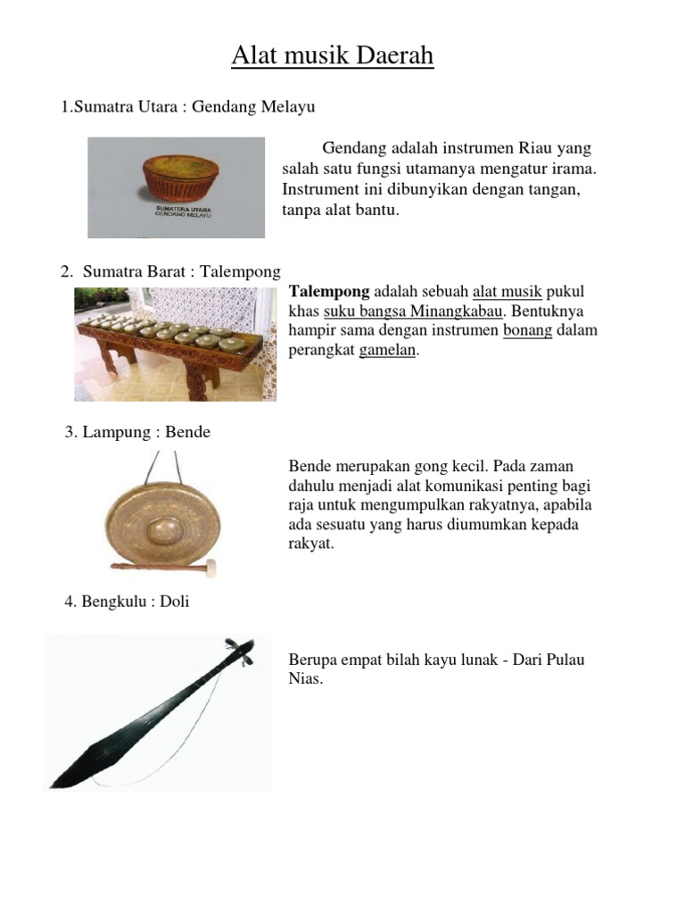 Alat Musik Daerah