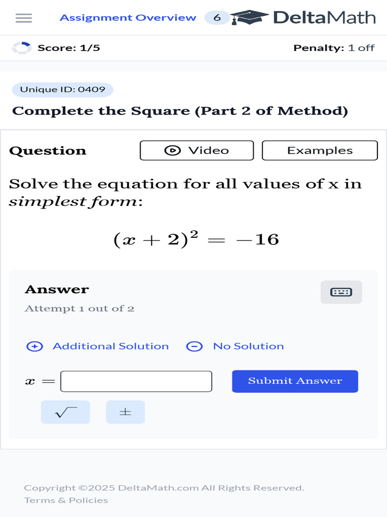 DeltaMath Student Application 2 | PDF