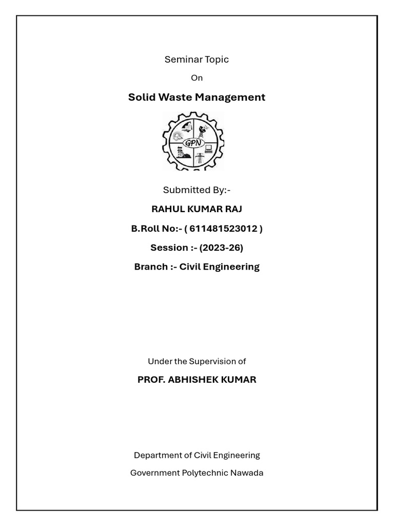 Solid Waste Management | PDF | Landfill | Compost