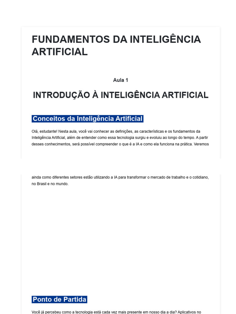 CW1 - Fundamentos Da Inteligência Artificial | PDF | Inteligência ...
