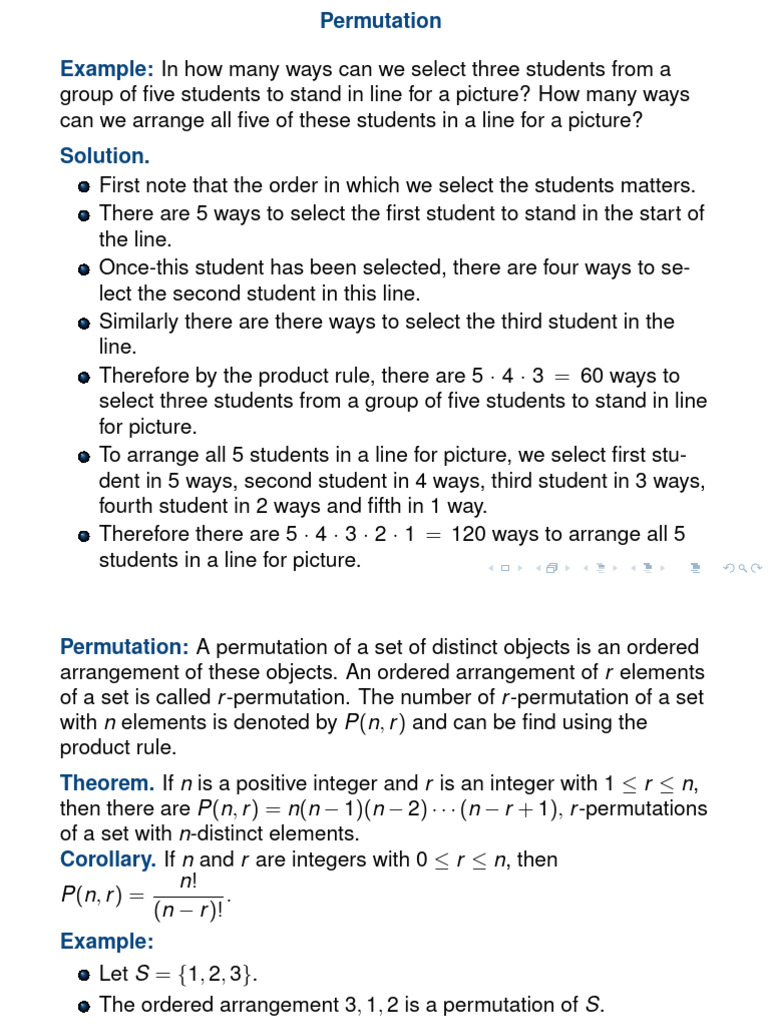 Permutation and Combination | PDF | Discrete Mathematics | Mathematics