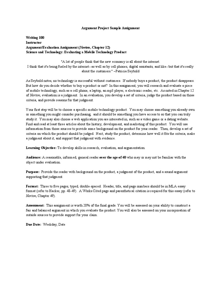 Writ100 Argument Guide Citation Evaluation