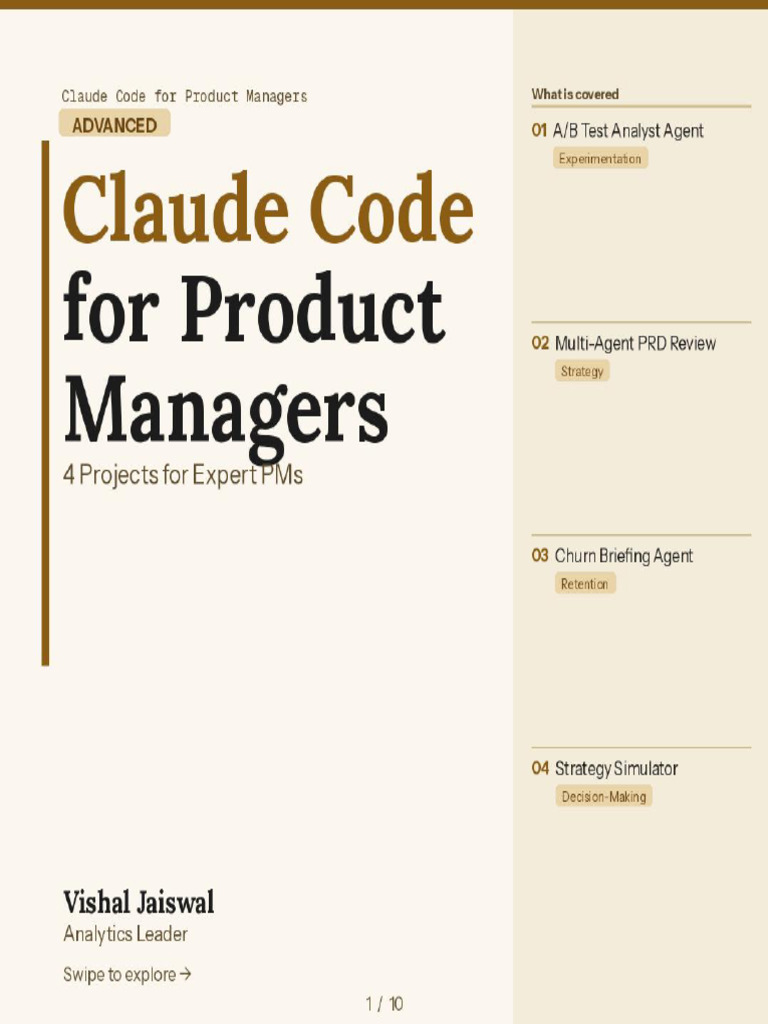 4 Advanced Claude Code Projects For Product Managers | PDF