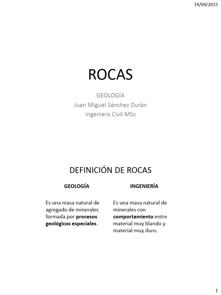ROCAS | PDF | Roca (geología) | Roca ígnea