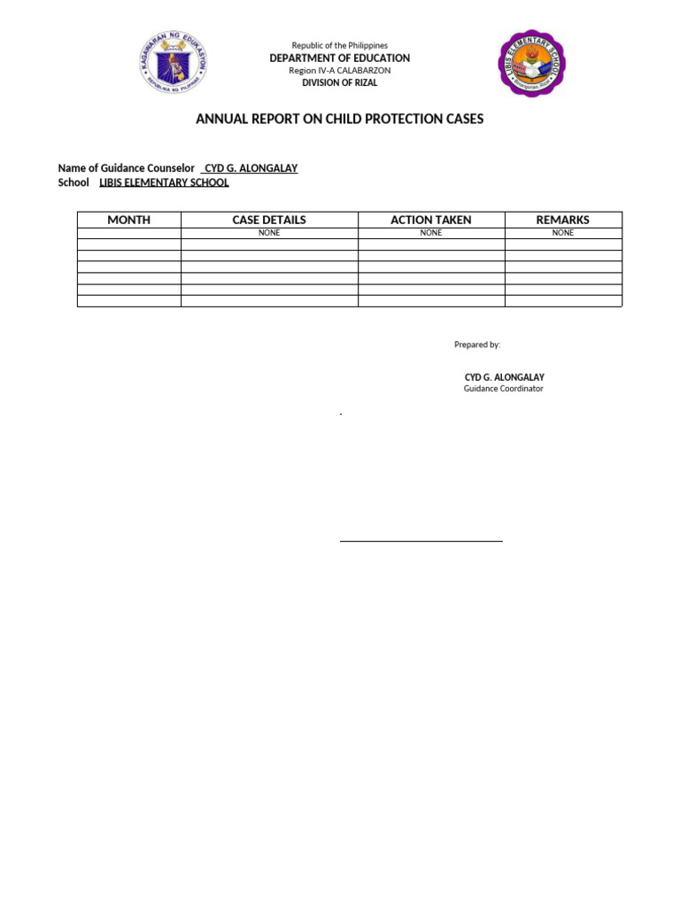 Child Protection Report | PDF