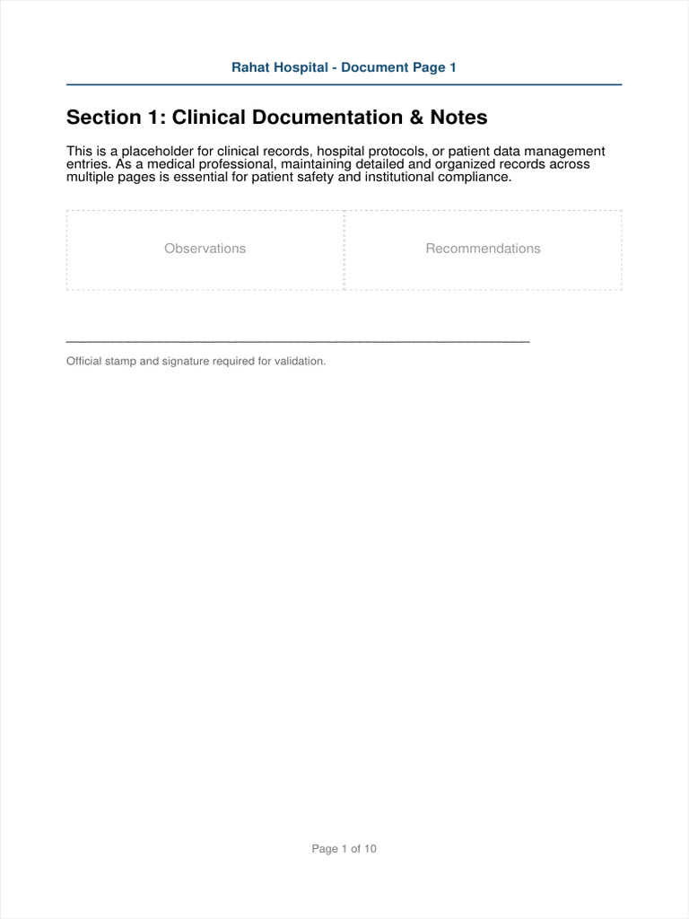 Hospital Document 10 Pages | PDF