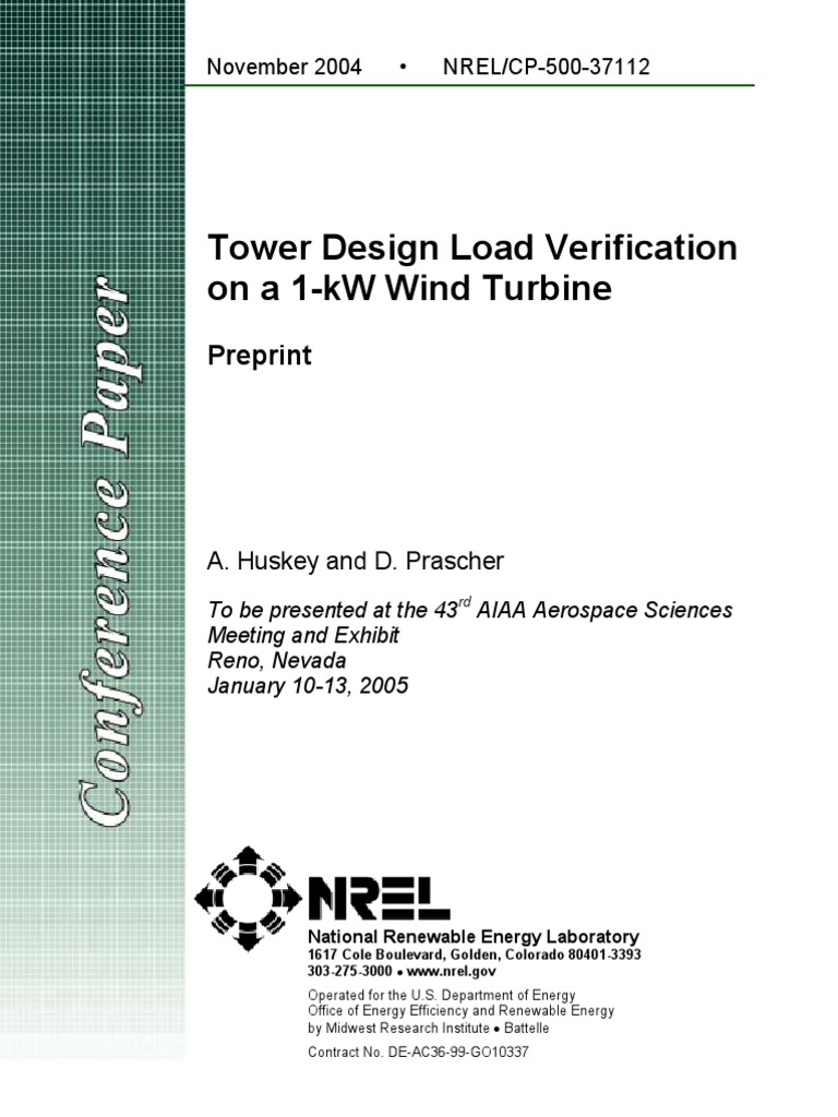 1-kW Wind Turbine Load Verification | PDF | Technology & Engineering